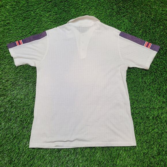 VTG 80s Kings Road Polo Tennis Shirt Mens M Color Block Textured - Picture 4 of 11